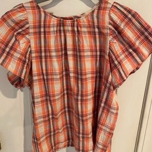 LOFT button-down back top